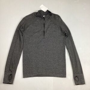 Fabletics Gray Laila Seamless Half Zip Pullover Athletic Top